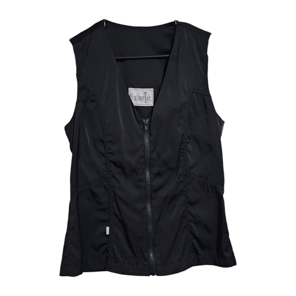 SILVERTAB LEVIS x VINTAGE parachute full zip vest in black SAMPLE GARMENT - Picture 1 of 9